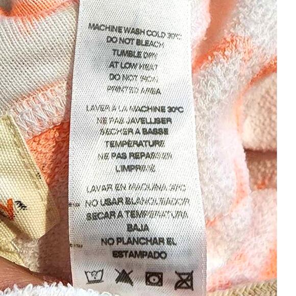 Sundry Pop Peach Tie Dye Drawstring Dolphin Terry Shorts 1 Small 4/6 - Picture 5 of 7